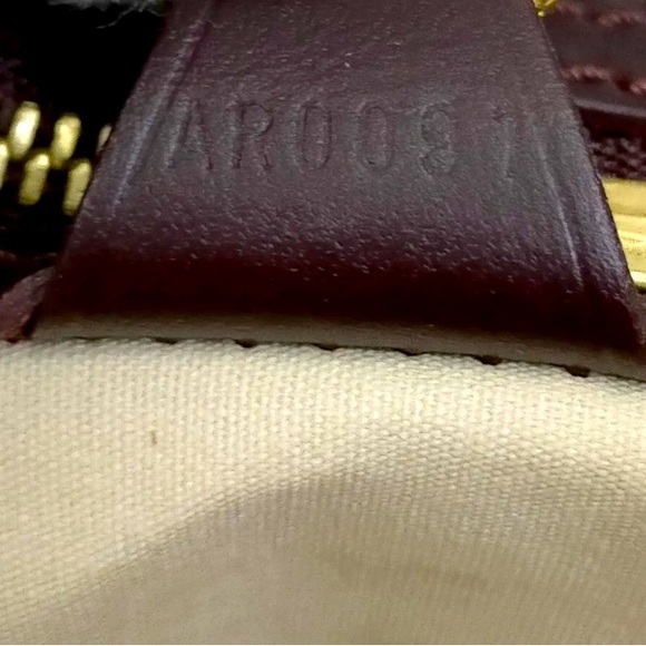 Louis Vuitton LV Monogram Alma Mini Lin Handbag Bordeaux - Picture 6 of 6